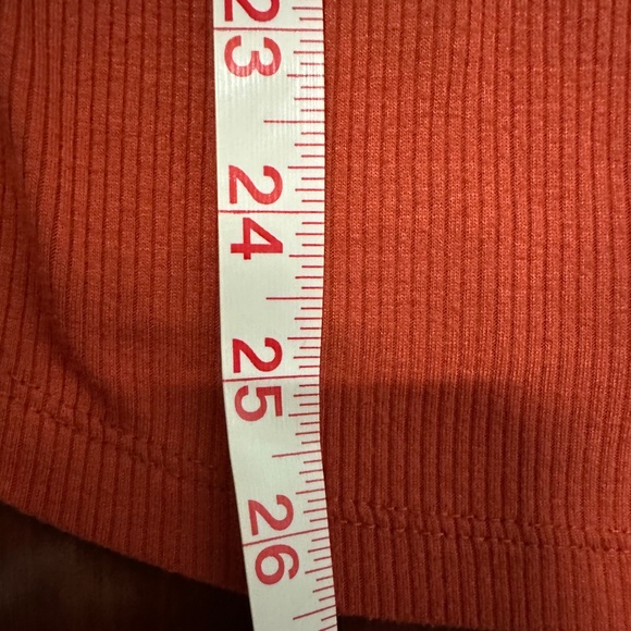 Time And Tru Ladies Ribbed Long Sleeve Top Spiced Cider (Rust) Size M (8-10) EUC - Picture 7 of 8